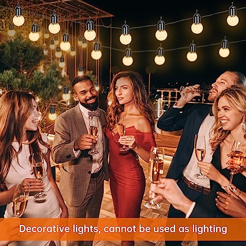 Thumbnail 7 de sylvwin G40 Guirnalda de luces exterior 18 m, 8 modos blanco cálido