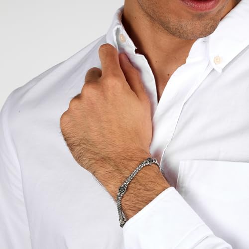 Thumbnail 3 de Sector Jewels SADQ34 Bracciale da uomo in acciaio inox con rivestimento PVD vintage, 22 cm