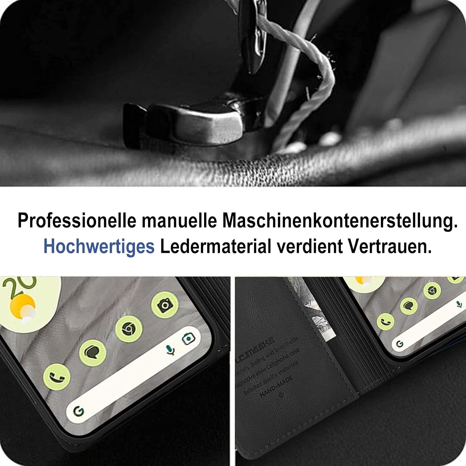 Detalle de Giyer Google Pixel 7A Hülle Premium Leder