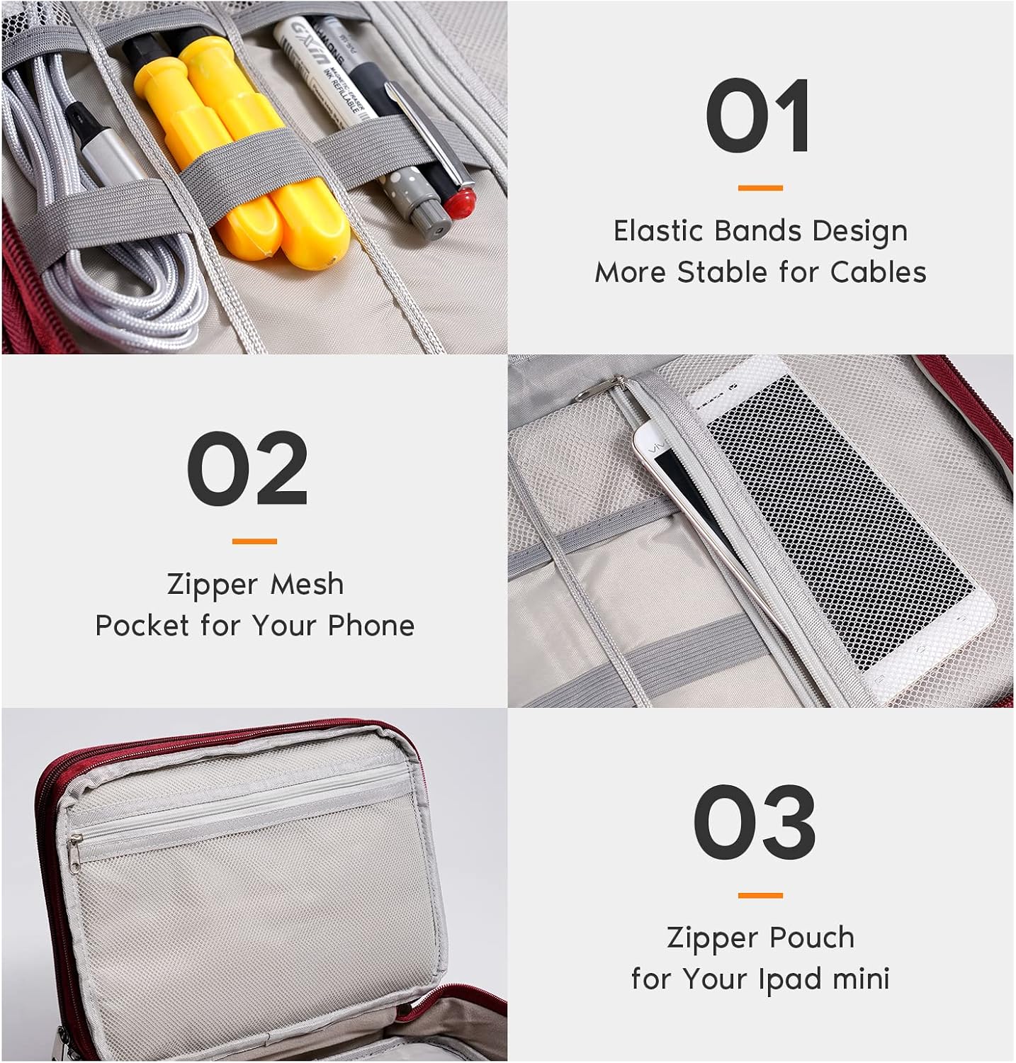 Thumbnail 3 de OrgaWise Travel Electronics Organiser 3 Layer Case