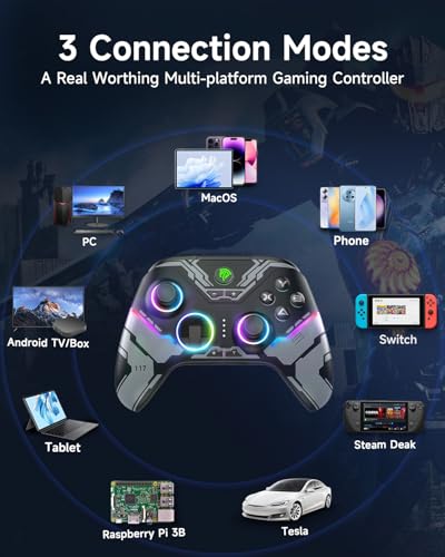 Detalle de EasySMX X15 manette sans fil rechargeable pour PC et mobile