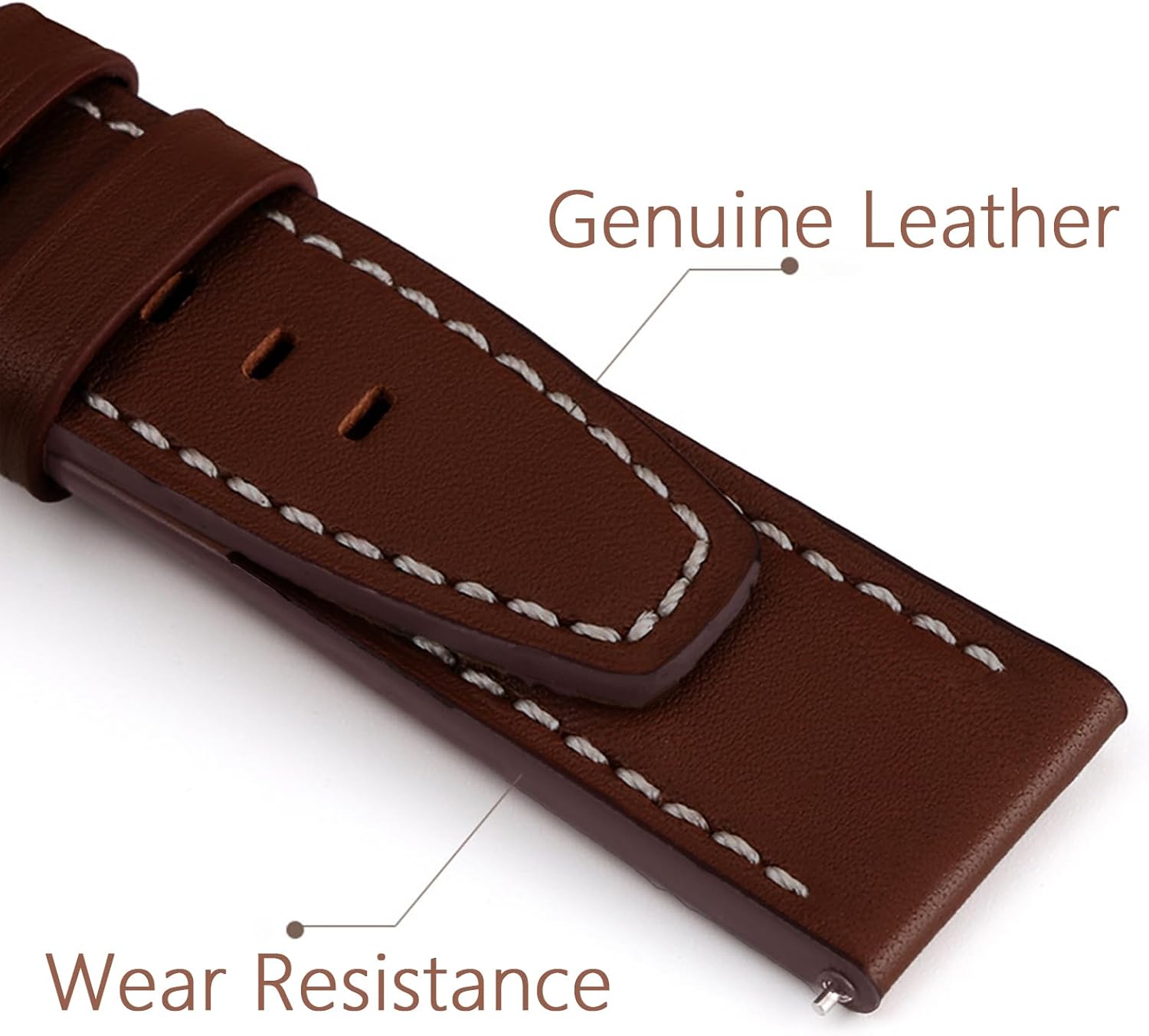 Thumbnail 2 de SUGARJAR 22mm Leather Strap for uaue T60/T50S and Compatible Watches