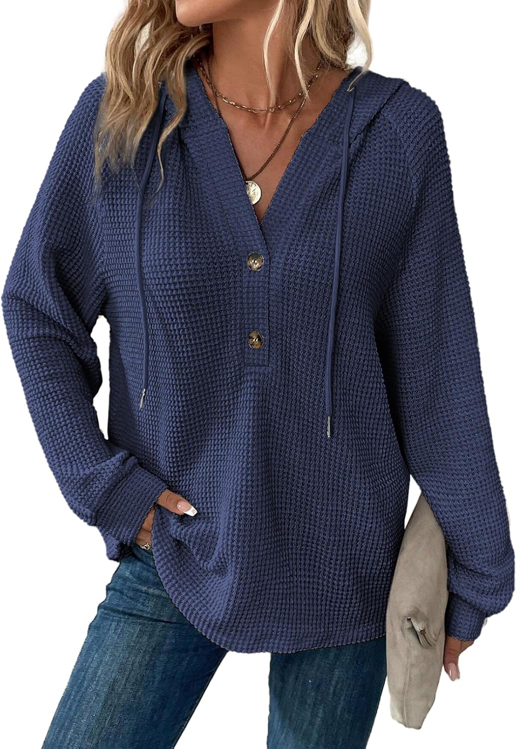 Thumbnail 2 de Dokotoo Waffle Knit Hooded Pullover for Women