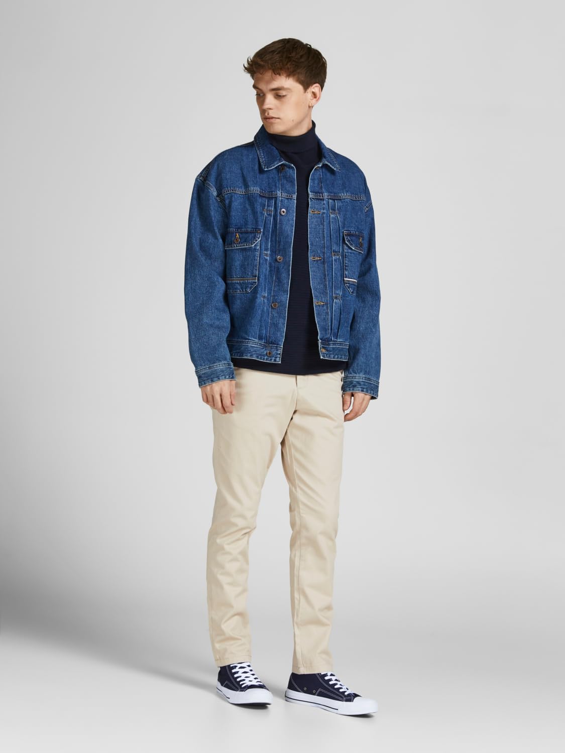Detalle de Jack & Jones Herren Chinohose Jpstmarco Jjbowie Noos – Chinohose mit Stretchanteil