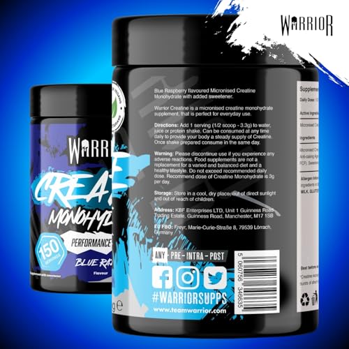 Detalle de Warrior Creatine Monohydrate Powder 500g Pure Micronised – Micronised, Vegan & Zero Sugar