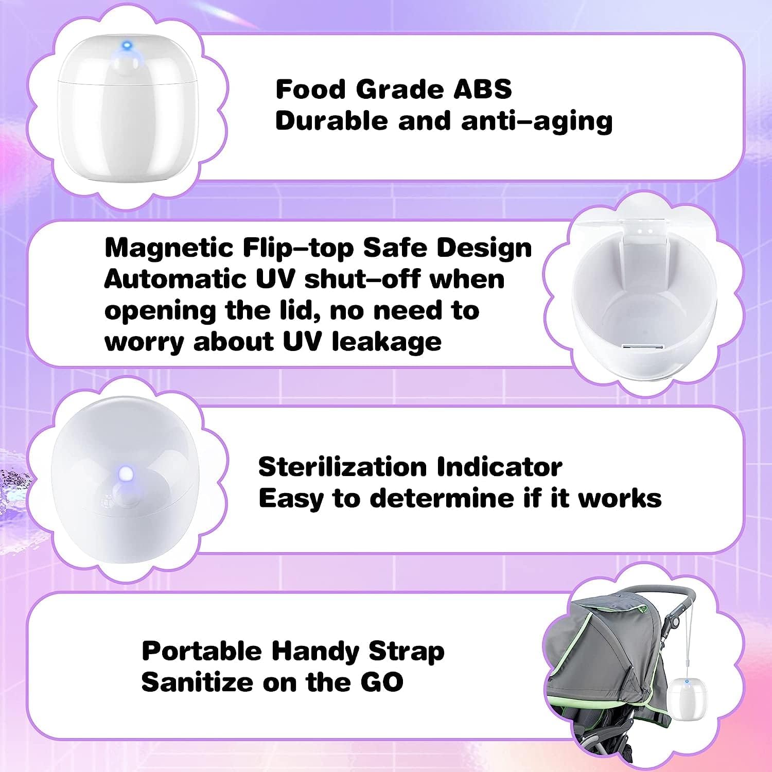 Thumbnail 4 de Portable Dummy Steriliser 3 mins UV-C Sanitizer Box