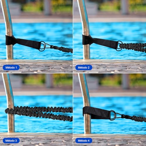 Detalle 2 de Correa de natación Roaxkois: cinturón de resistencia con cuerda ajustable (2,5–7,5 m) para adultos