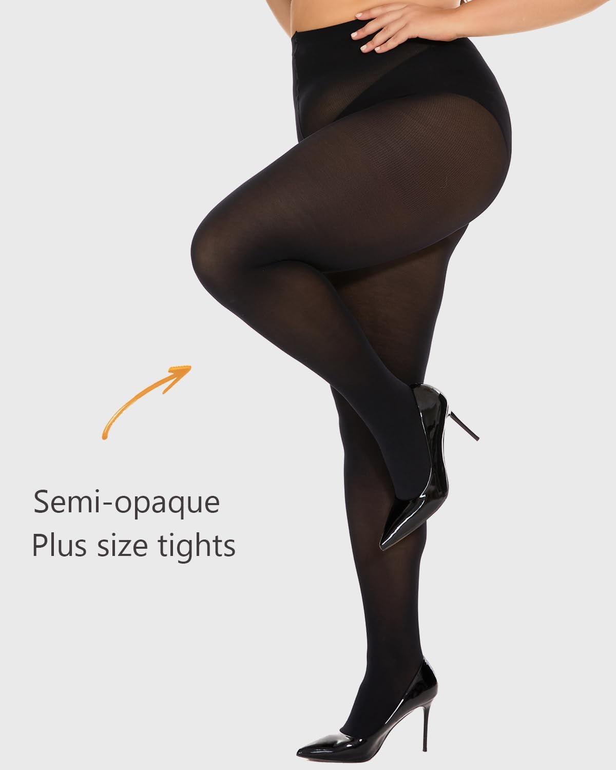 Thumbnail 1 de DUCMODA Collant taglie forti Curvy con microfibra morbida e rinforzo, vita alta XL–4XL