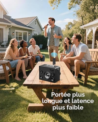 Thumbnail 6 de ALPOWL Microphone sans Fil Pro avec récepteur USB-C | Karaoke 192KHZ/24Bit, système UHF sans décalage