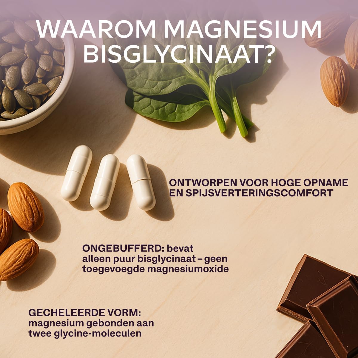 Detalle de AAVALABS magnesiumbisglycinaat 2505 mg, 300 mg elementair, 180 capsules