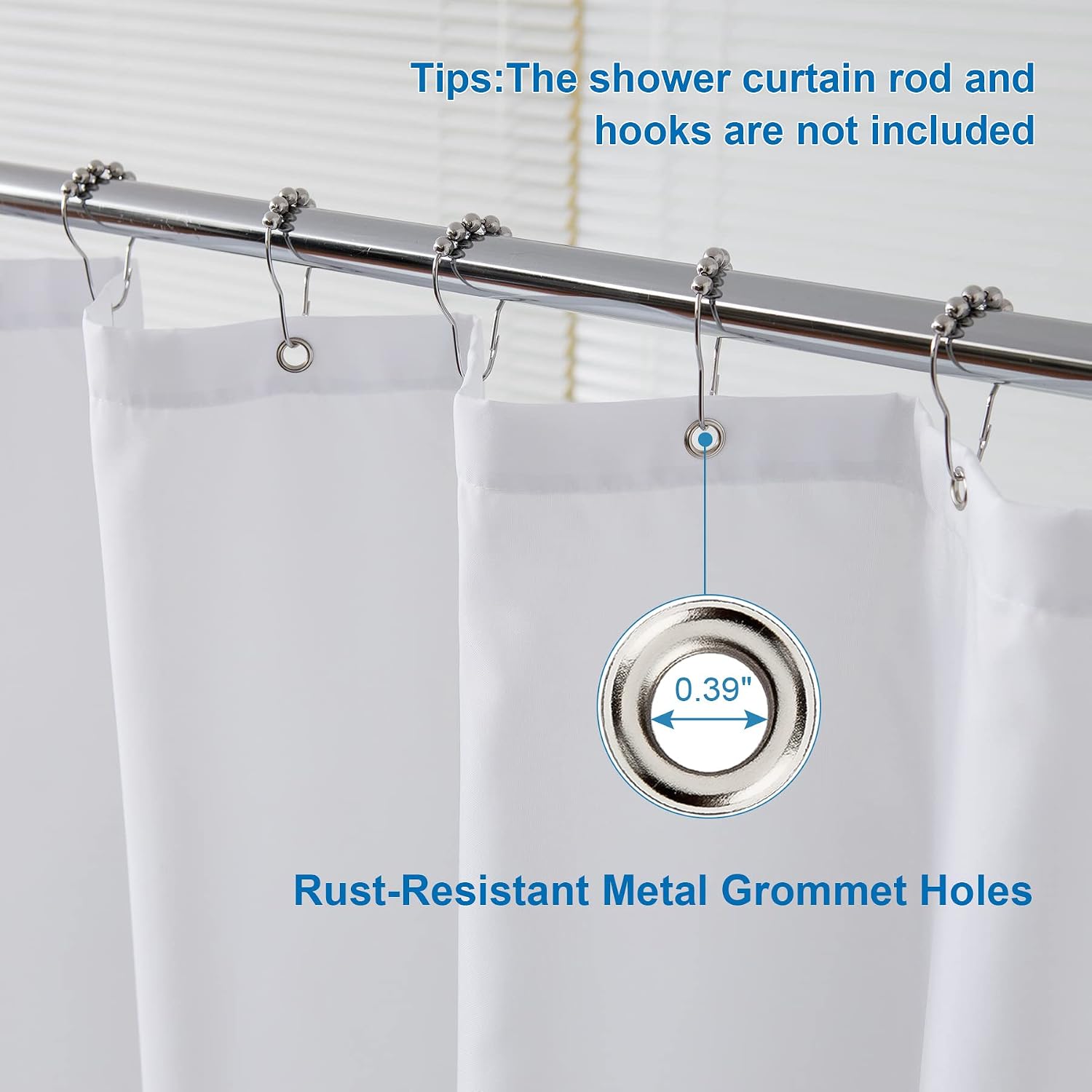 Detalle 2 de Amazer Shower Curtain Liner, 72 x 84 Inches