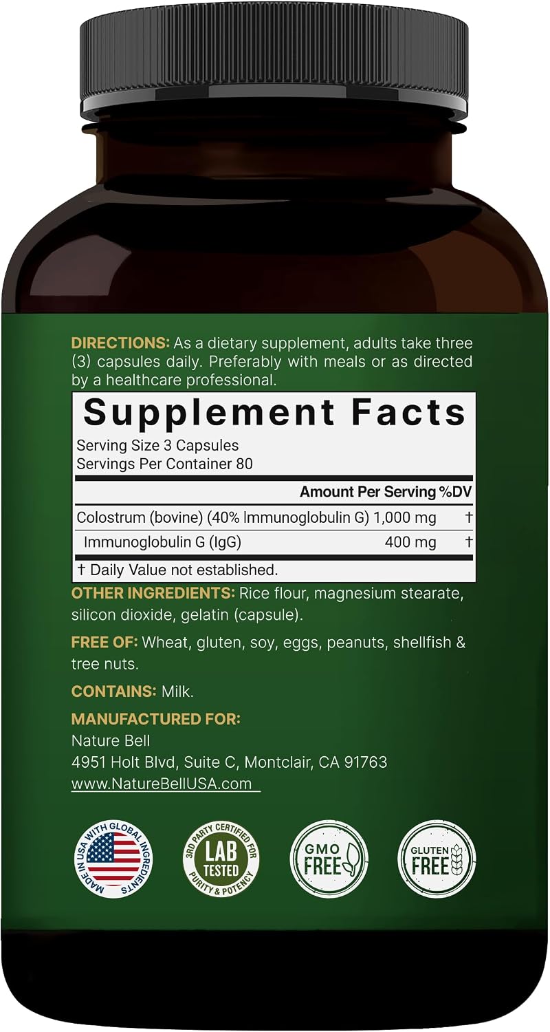 Thumbnail 6 de NatureBell Bovine Colostrum Capsules, 240 Capsules