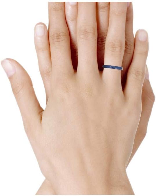 Thumbnail 3 de Bague Anneau de Céramique Bleue 3mm par Les Poulettes Bijoux