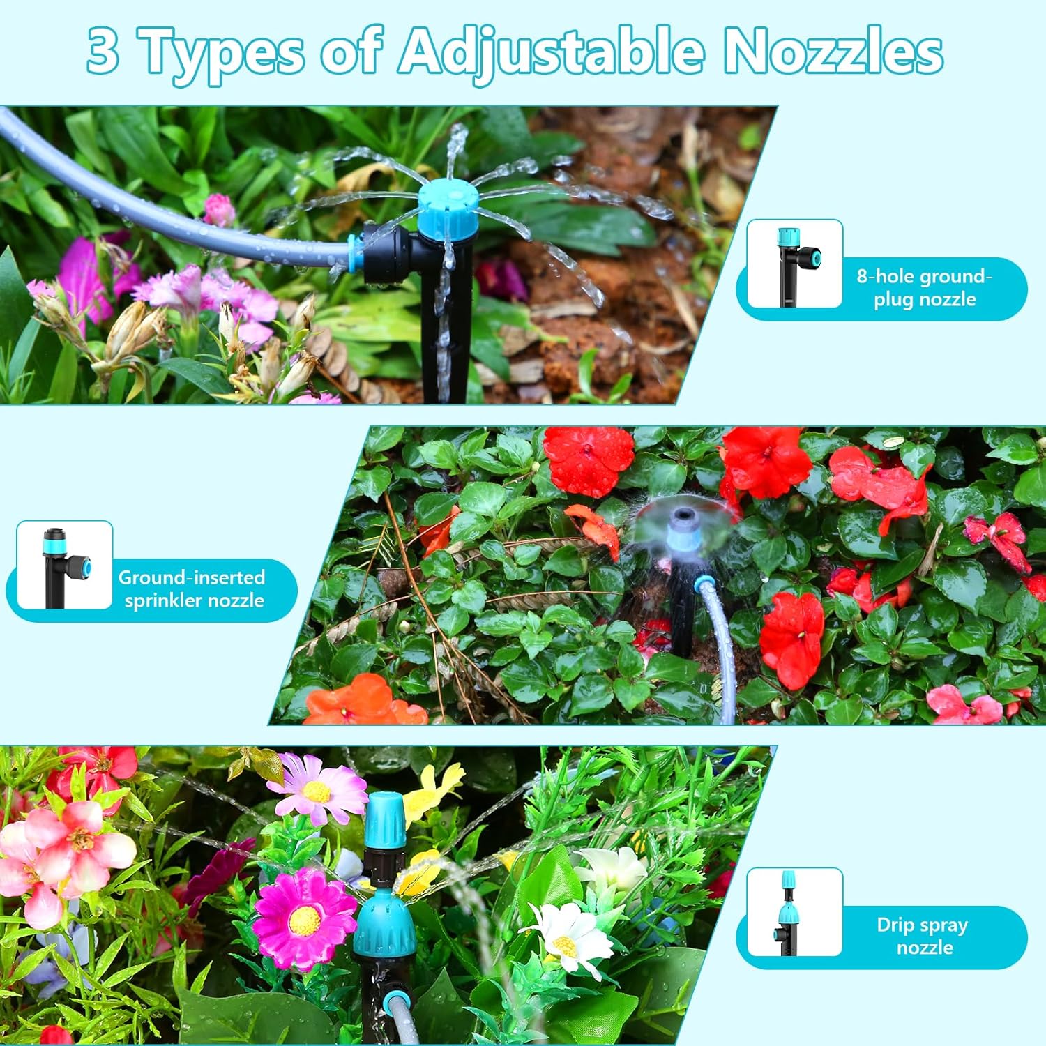 Thumbnail 3 de TRJZWA sistema di irrigazione a goccia computerizzato con timer digitale e display LCD (IP55)