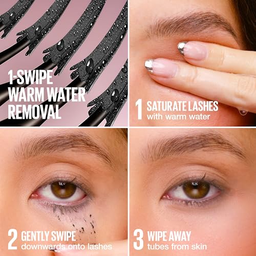 Detalle de Maybelline Lash Sensational Sky Tubes Tubing Mascara – Extension-Like Length, 24HR Wear