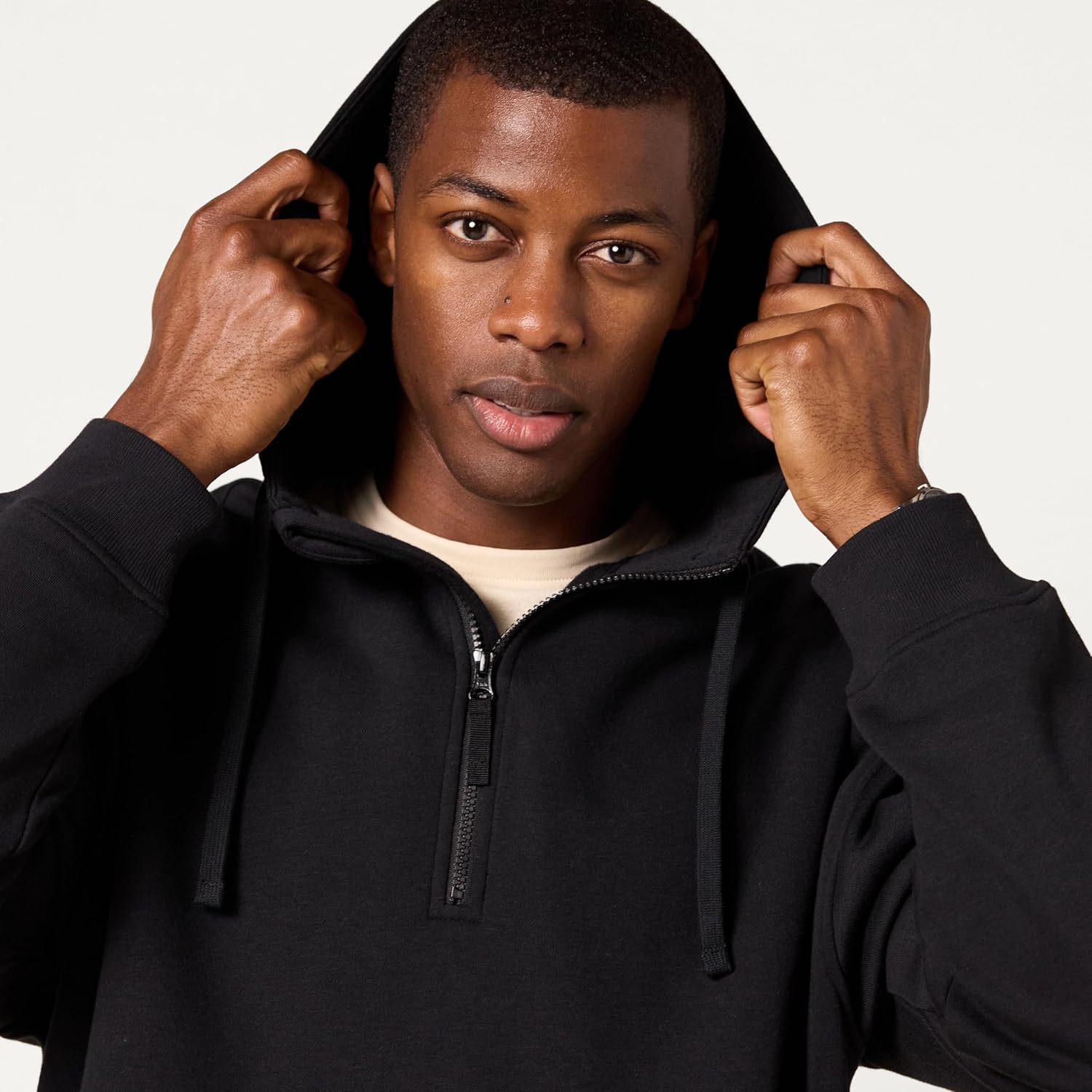 Thumbnail 3 de Amazon Essentials Herren Oversize-Kapuzensweatshirt mit Viertel-Reißverschluss