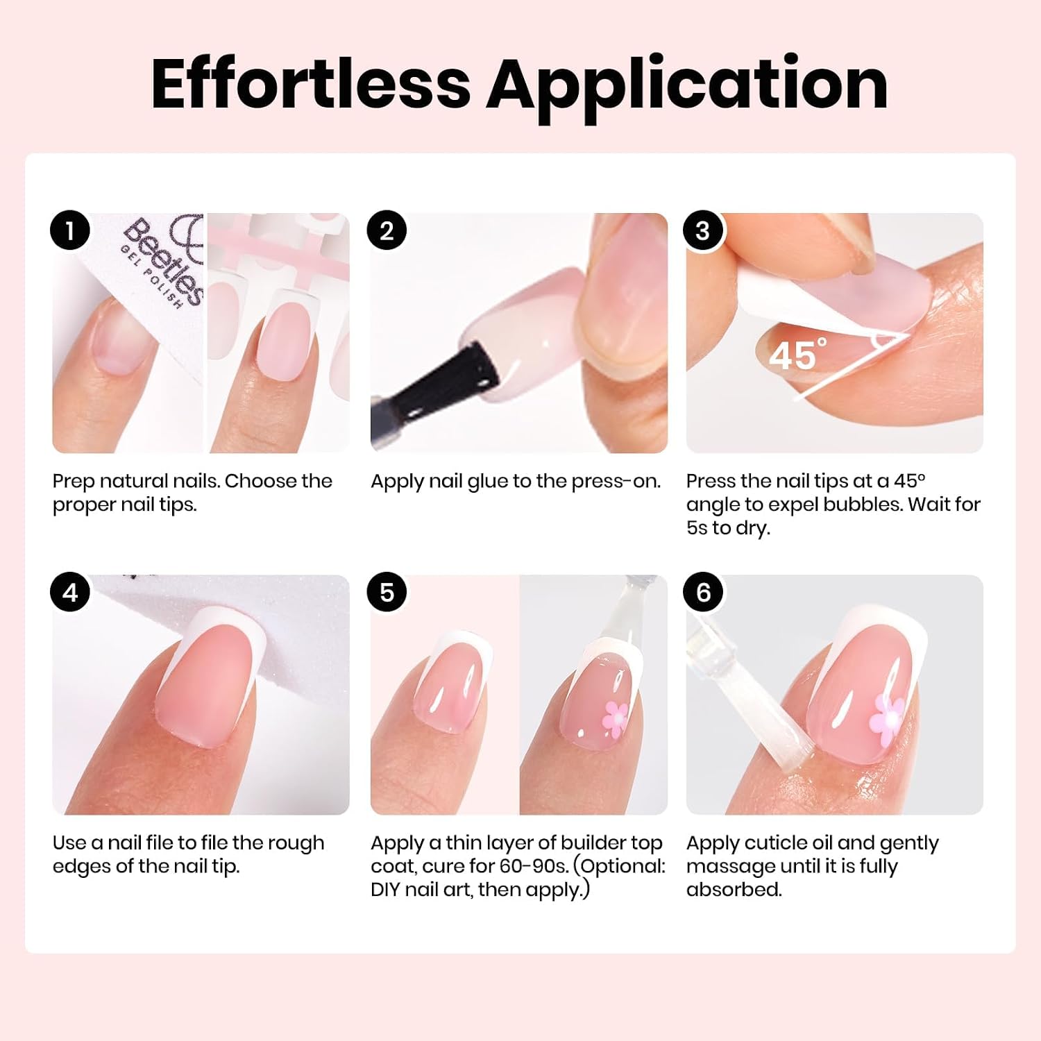 Thumbnail 4 de Beetles 4-Piece Press-On Nail Kit with Fast-Dry Glue and Builder Top Coat