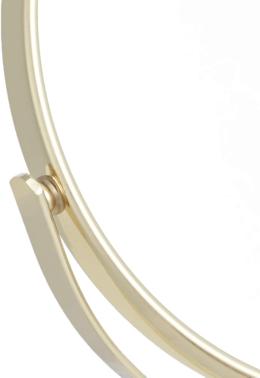 Thumbnail 3 de Amazon Basics Makeup Mirror, Round Gold Tabletop Mirror with 360° Rotation and 1x/5x Magnification