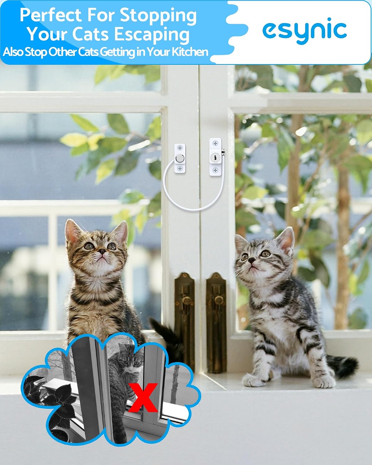 Detalle de eSynic 8 Pack Child Safety Window Locks 8-piece