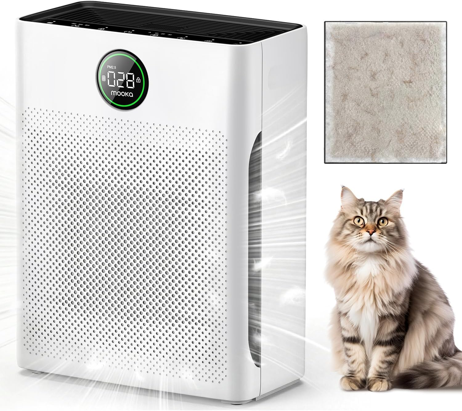 Detalle de MOOKA Air Purifier for Pets 2200 sq ft 🏠