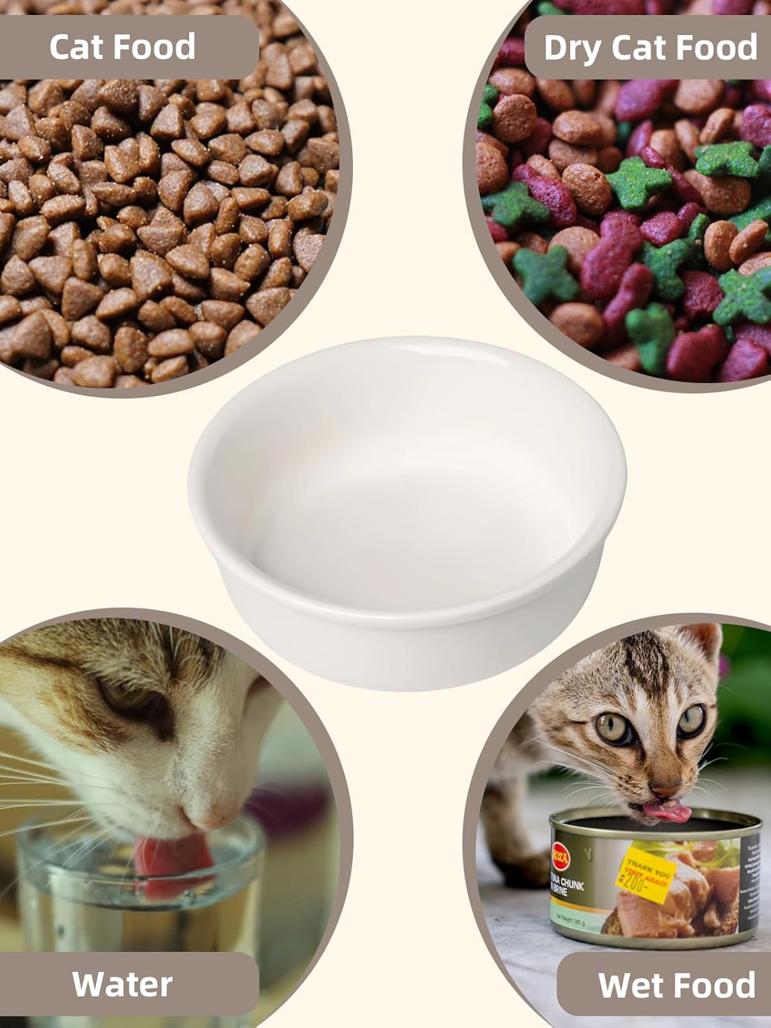 Detalle 1 de GDCZ Elevated Cat Bowl Stand 11.6 in with 15 oz bowls 🐾