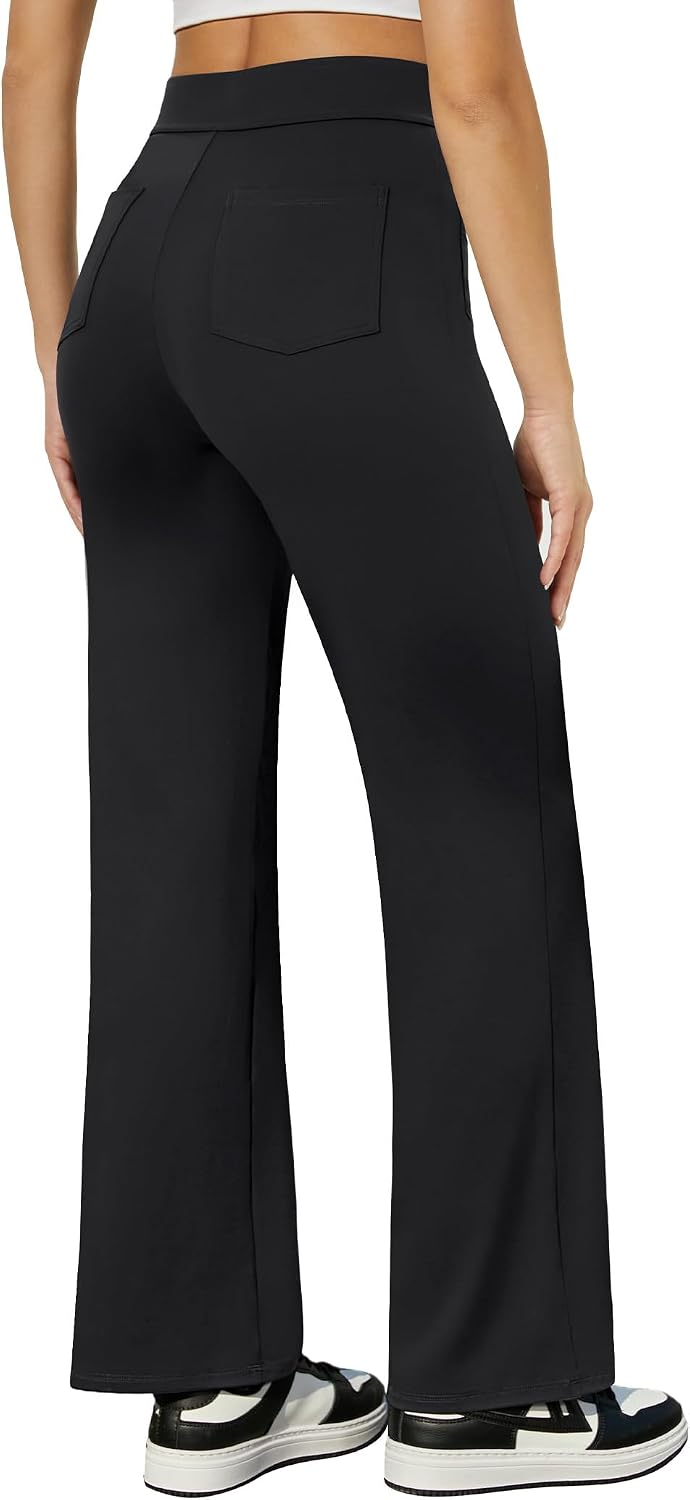 Detalle de Friptspyg Damen Freizeithose mit Hoher Taille – Stretch, Gerade Schnitte, Taschen