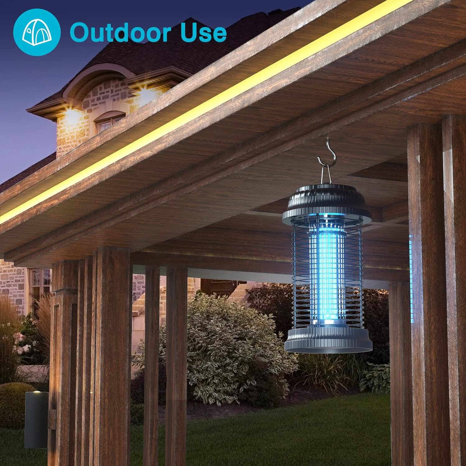 Thumbnail 6 de PALONE Lampada Antizanzare Elettrica 4500V / 20W UV, IPX4 – Ideale per Giardino Interno ed Esterno