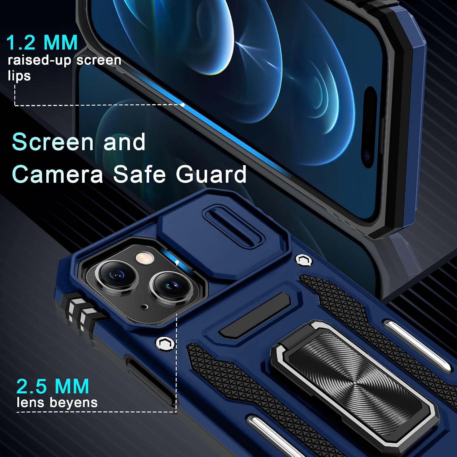 Detalle 1 de DEERLAMN iPhone 15 case 2-pack