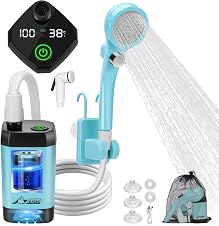 WADEO Portable Camping Shower 6000mAh