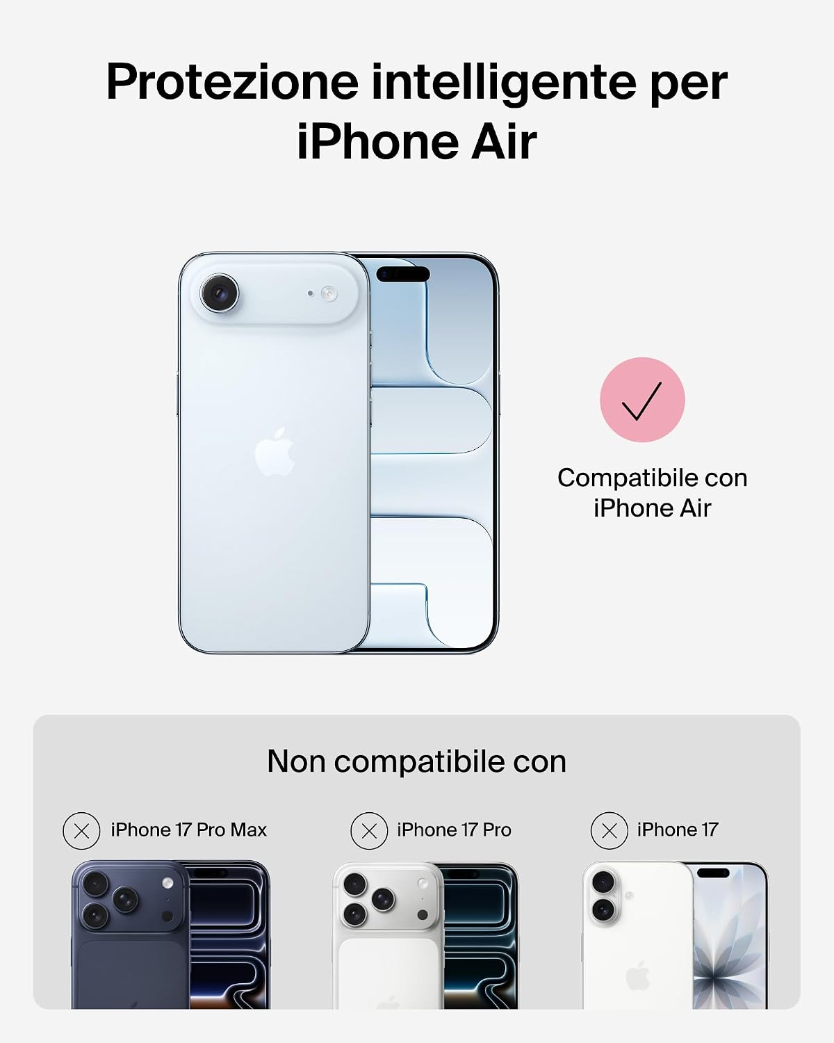 Detalle 2 de Belkin SheerForce Protect Cover iPhone Air rosa
