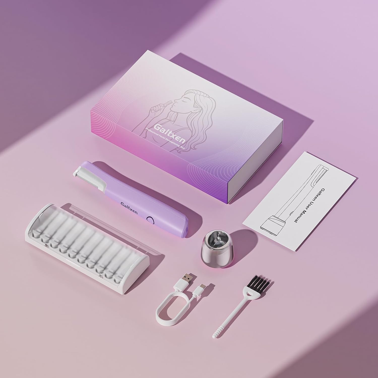 Thumbnail 6 de Galtxen Sonic Dermaplaning Tool 10-Blade Purple