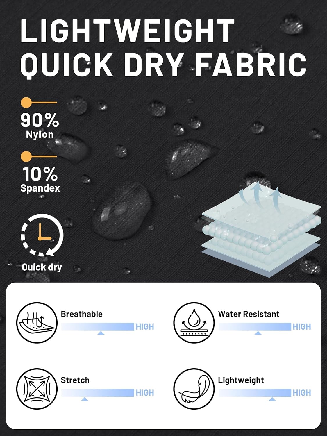Thumbnail 6 de TACVASEN Men's Cargo Shorts: Lightweight Quick Dry for Outdoors