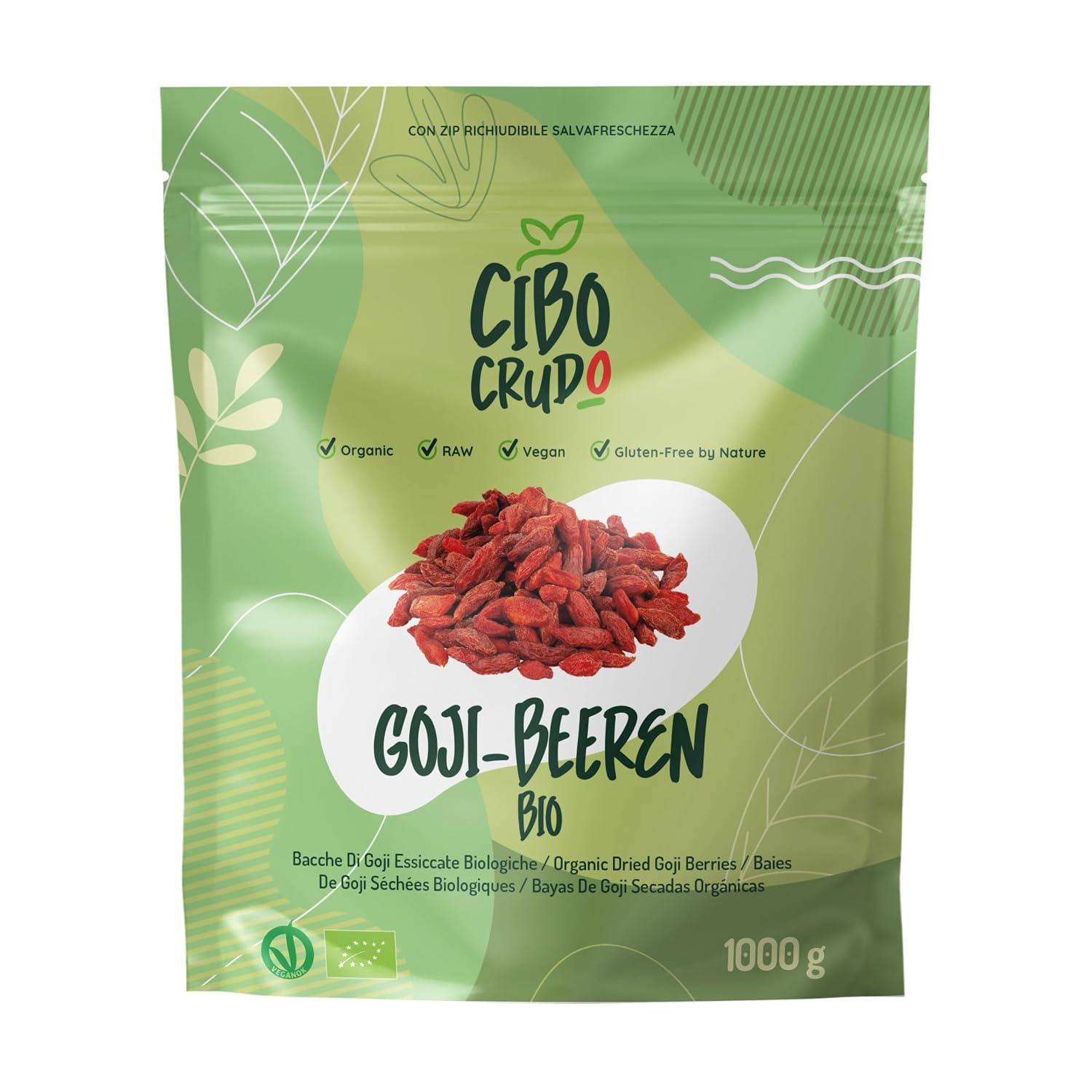 Detalle de Roh Goji Beeren Bio Ungeschwefelt – Premium 400 g: Natürliche Powernahrung aus biologischem Anbau