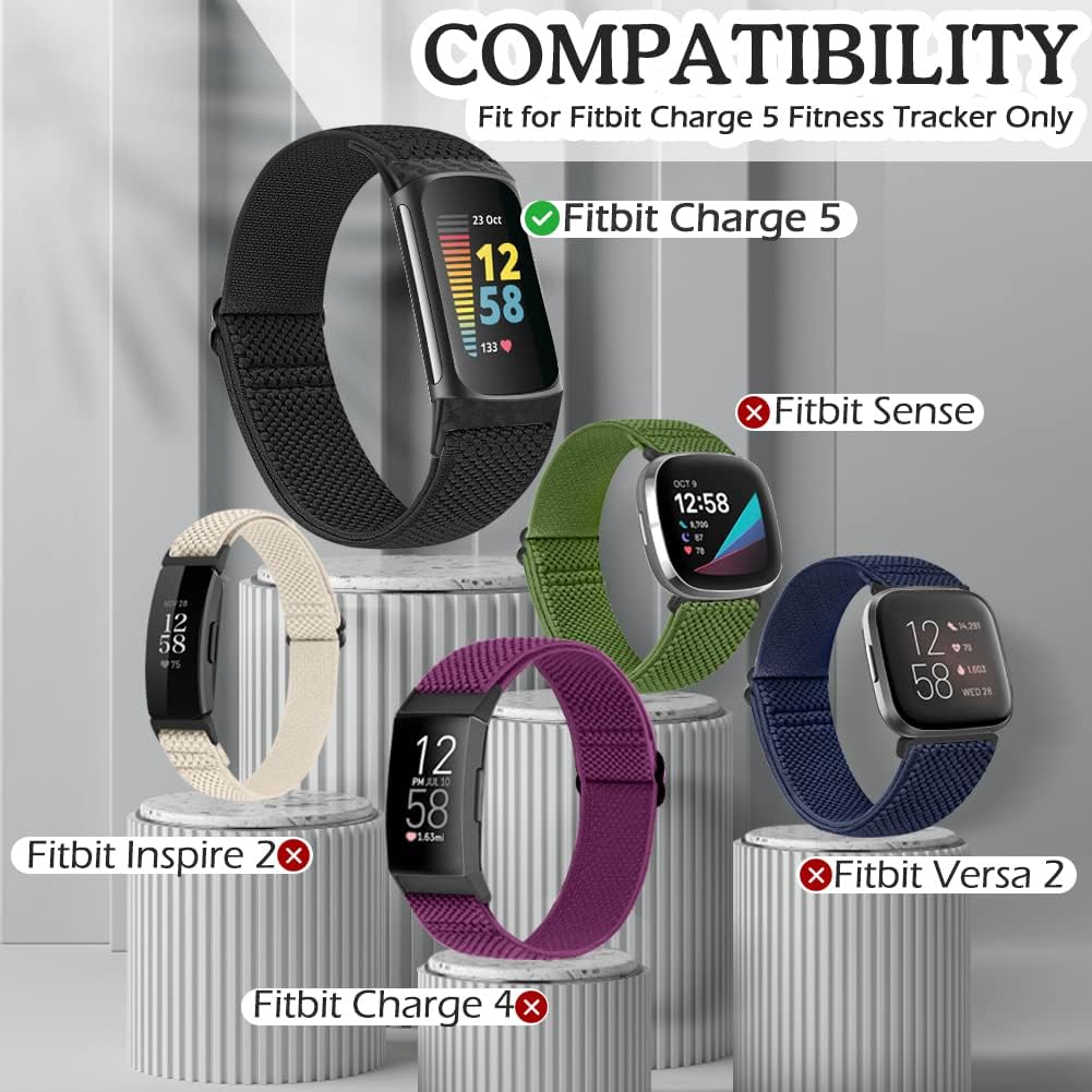 Thumbnail 4 de Vodtian Elastic Strap for Fitbit Charge 6/5 2 Pack