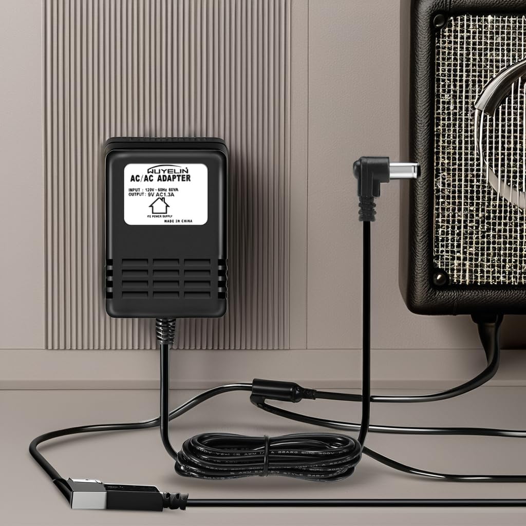 Detalle de WUYELIN 9V AC電源アダプター 1.3A・2ピン、Digitech RPシリーズ対応