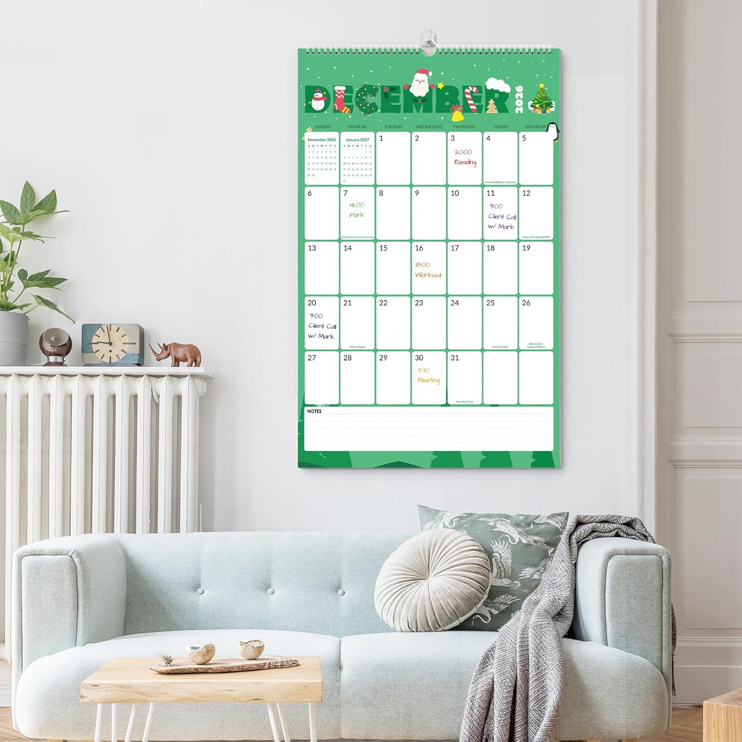 Detalle de SUNEE Wall Calendar, 17 x 27 inches