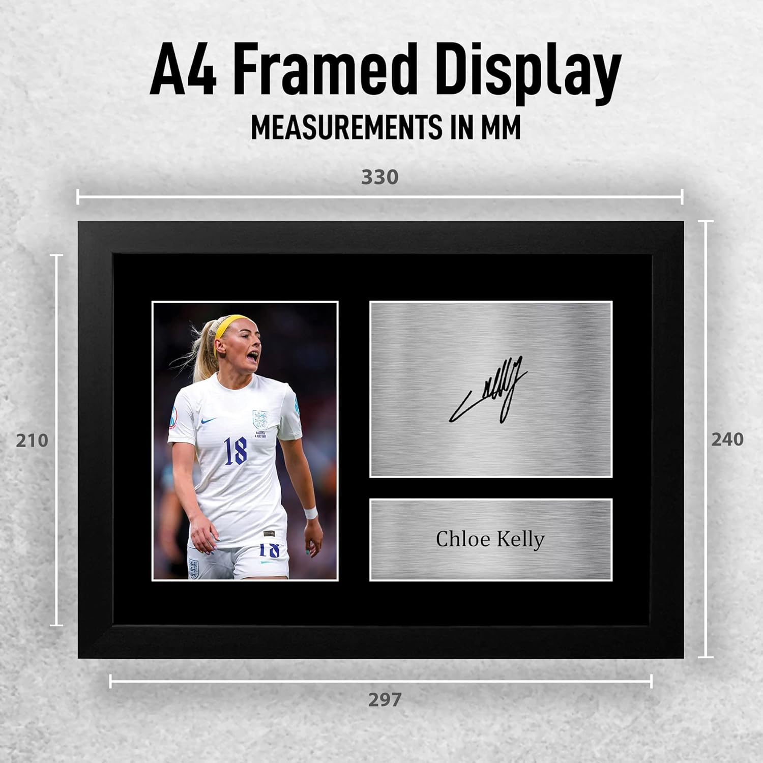 Thumbnail 1 de HWC Trading A4 Framed Chloe Kelly Women’s England Signed Autograph Picture (330x245mm)