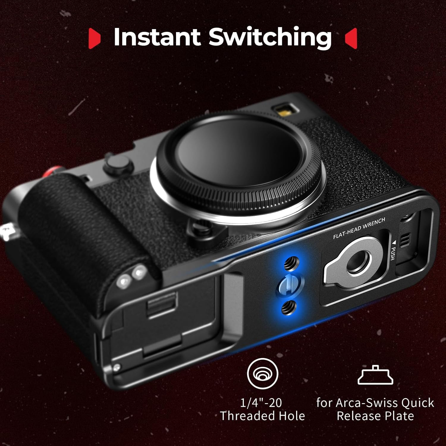 Thumbnail 2 de SmallRig Piastra di Montaggio a L con Manico in Silicone per FUJIFILM X-E5 (nero) 5448
