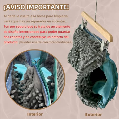 Thumbnail 6 de FOREDOO 2 en 1 Bolsa lavadora para zapatillas con doble cremallera: limpieza 360° y versatilidad