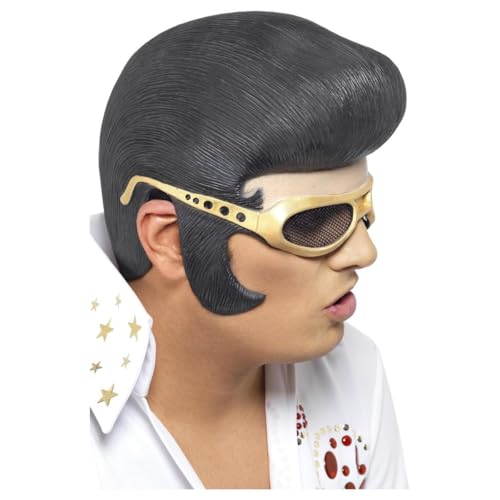 Detalle 2 de SMIFFYS Elvis Headpiece, copricapo con capelli e sfumature dorate