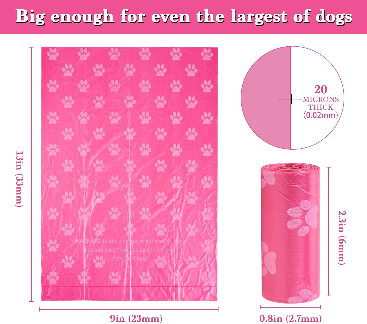 Detalle 2 de JBBFCAN Dog Poo Bags 240 Compostable rolls