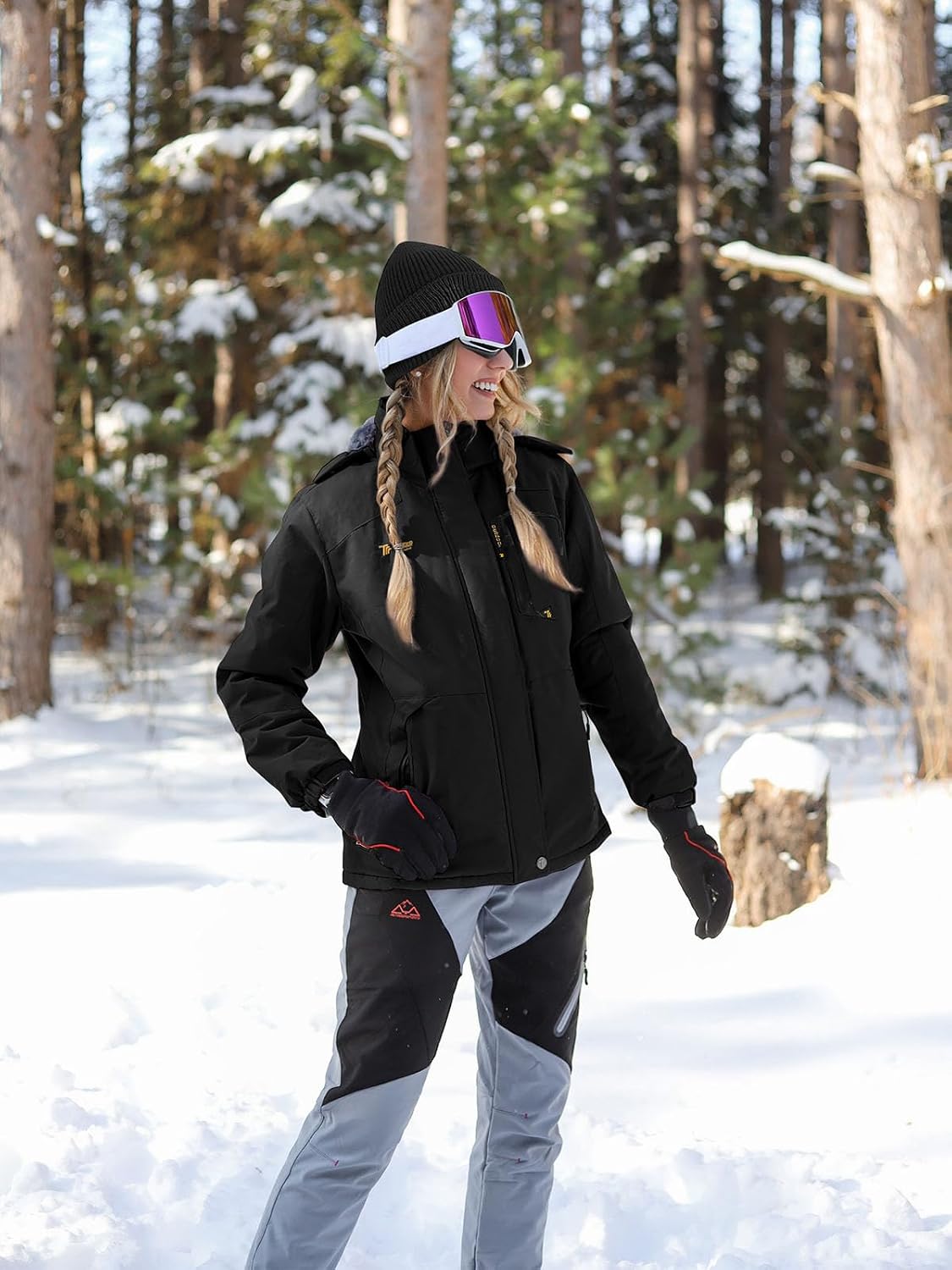 Thumbnail 6 de JHMORP Women's Winter Ski Jacket with Waterproof Shell and Fleece Lining