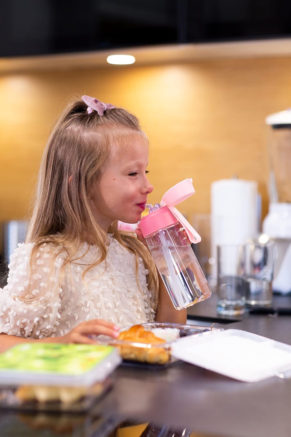 Thumbnail 1 de Jarlson Borraccia Bambini EMI 500ML Rosa Chiaro: borraccia in Tritan senza BPA con cannuccia, lavabile in lavastoviglie