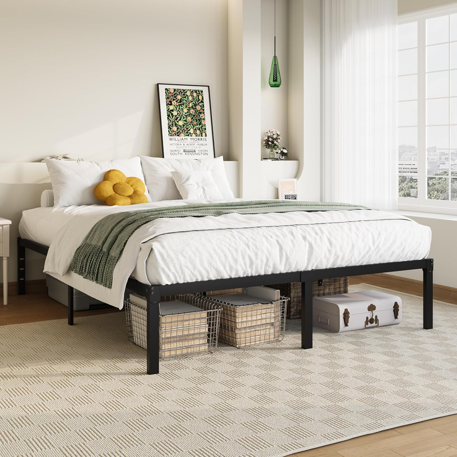 Detalle de Allewie Full-Size Metal Bed Frame