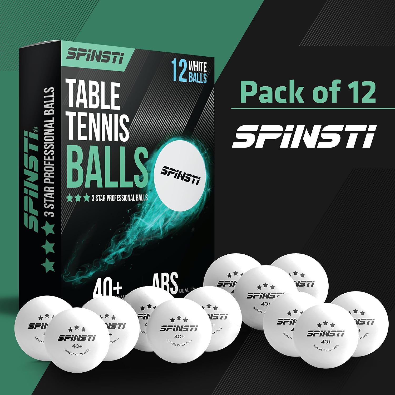 Detalle 2 de SPINSTI Premium Table Tennis Balls 40 mm