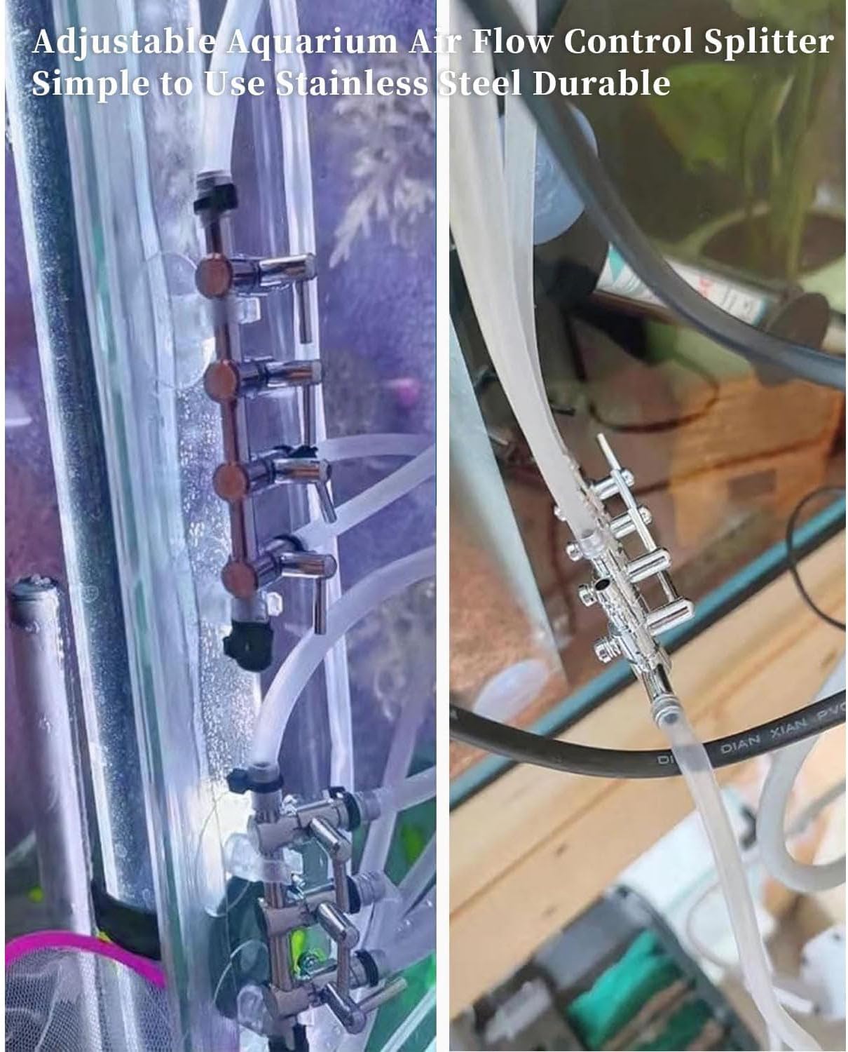 Detalle de MaoNativey 5‑Way Aquarium Control Valve for Robust Aeration
