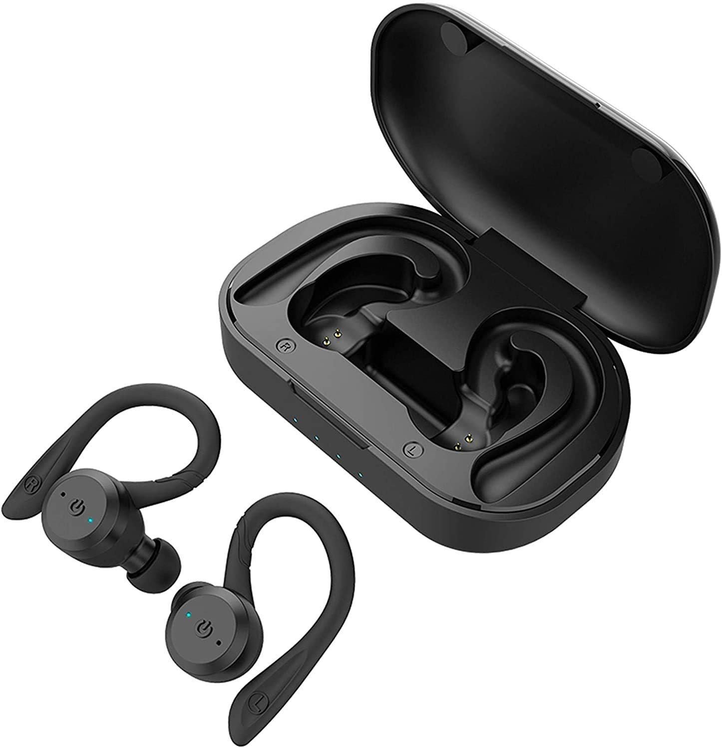 Detalle de TIE TBE1018 Bluetooth In-Ear Ohrhörer – Sportkopfhörer mit Powerbank (Schwarz)