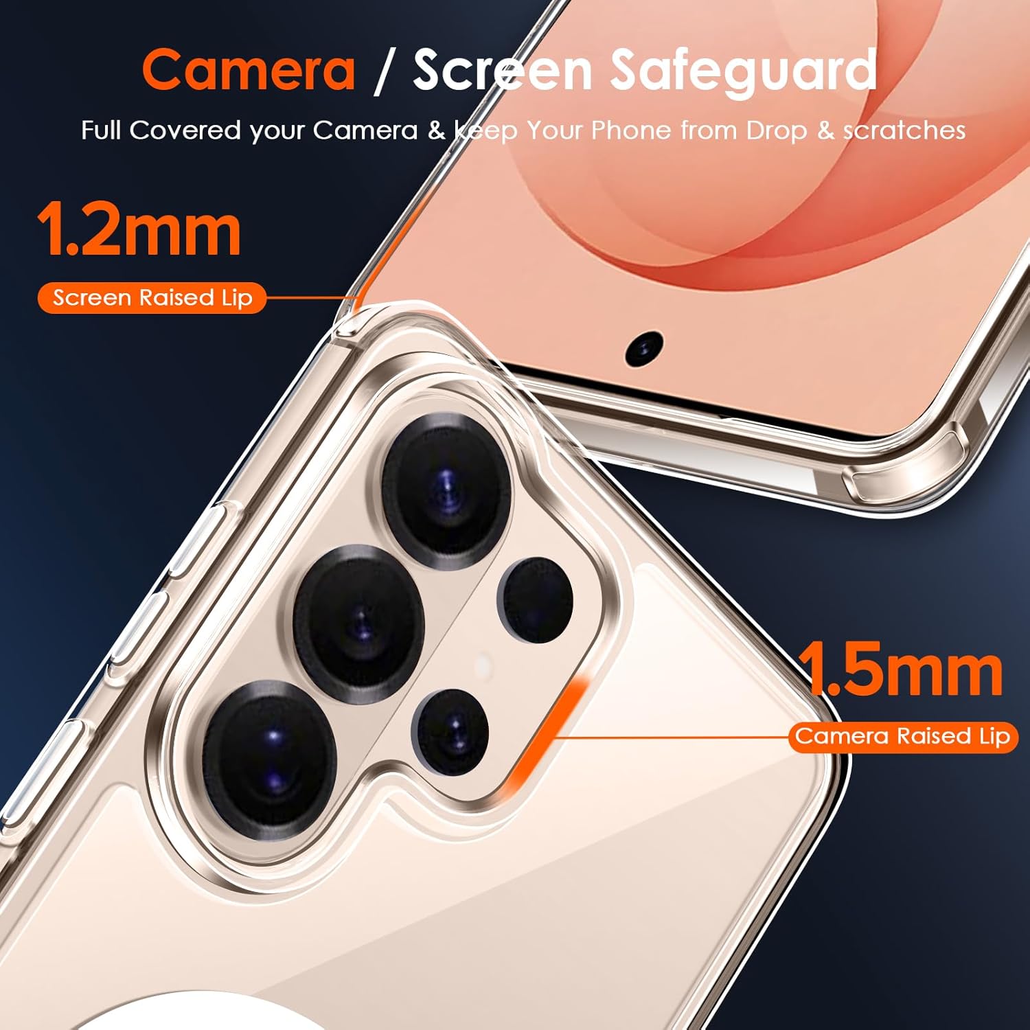 Thumbnail 6 de ivoler Clear Magnetic Case for Samsung Galaxy S26 Ultra 5G with 2-Pack Tempered Glass Screen Protectors