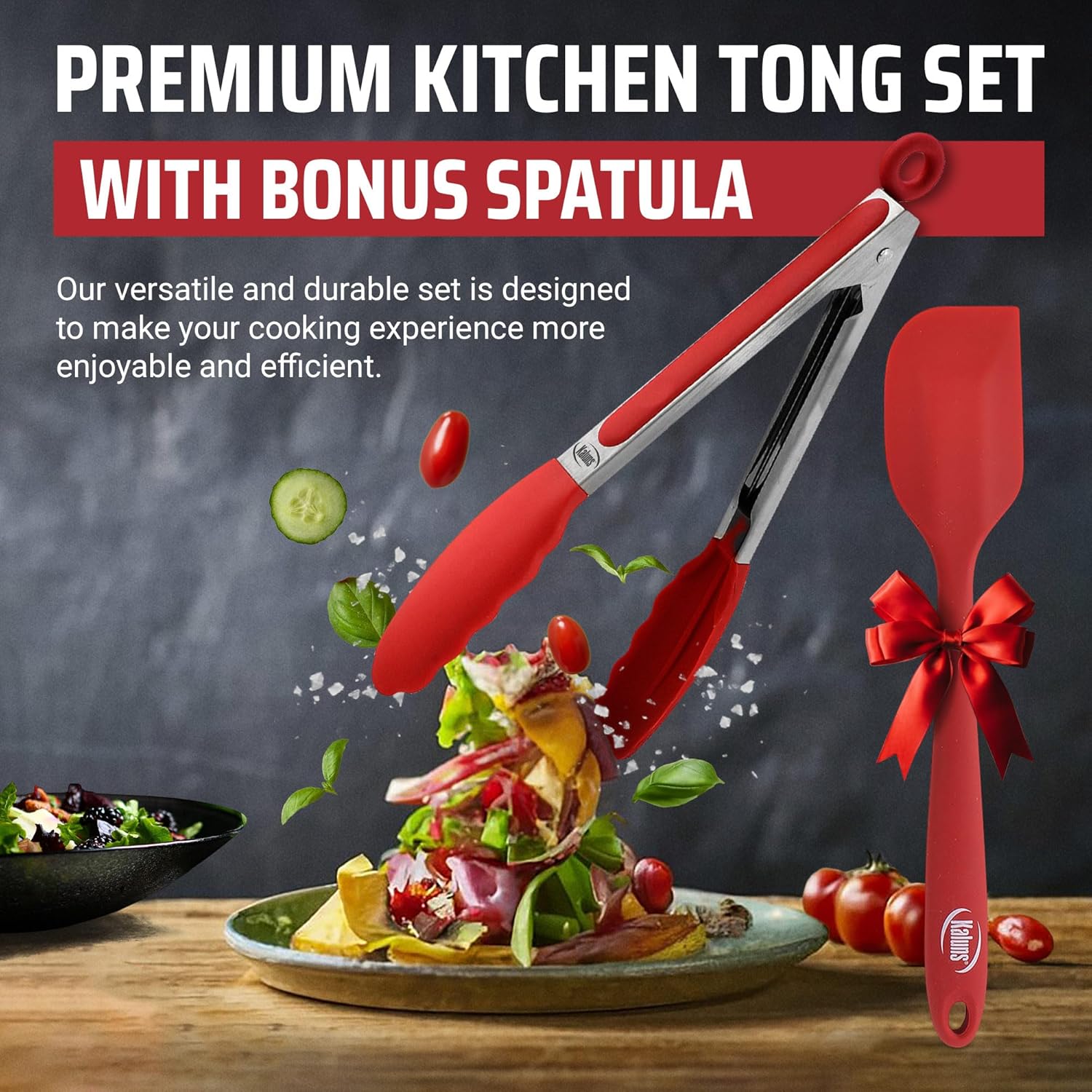 Thumbnail 6 de Kaluns Kitchen Tongs Set of 4, 7–12 inch