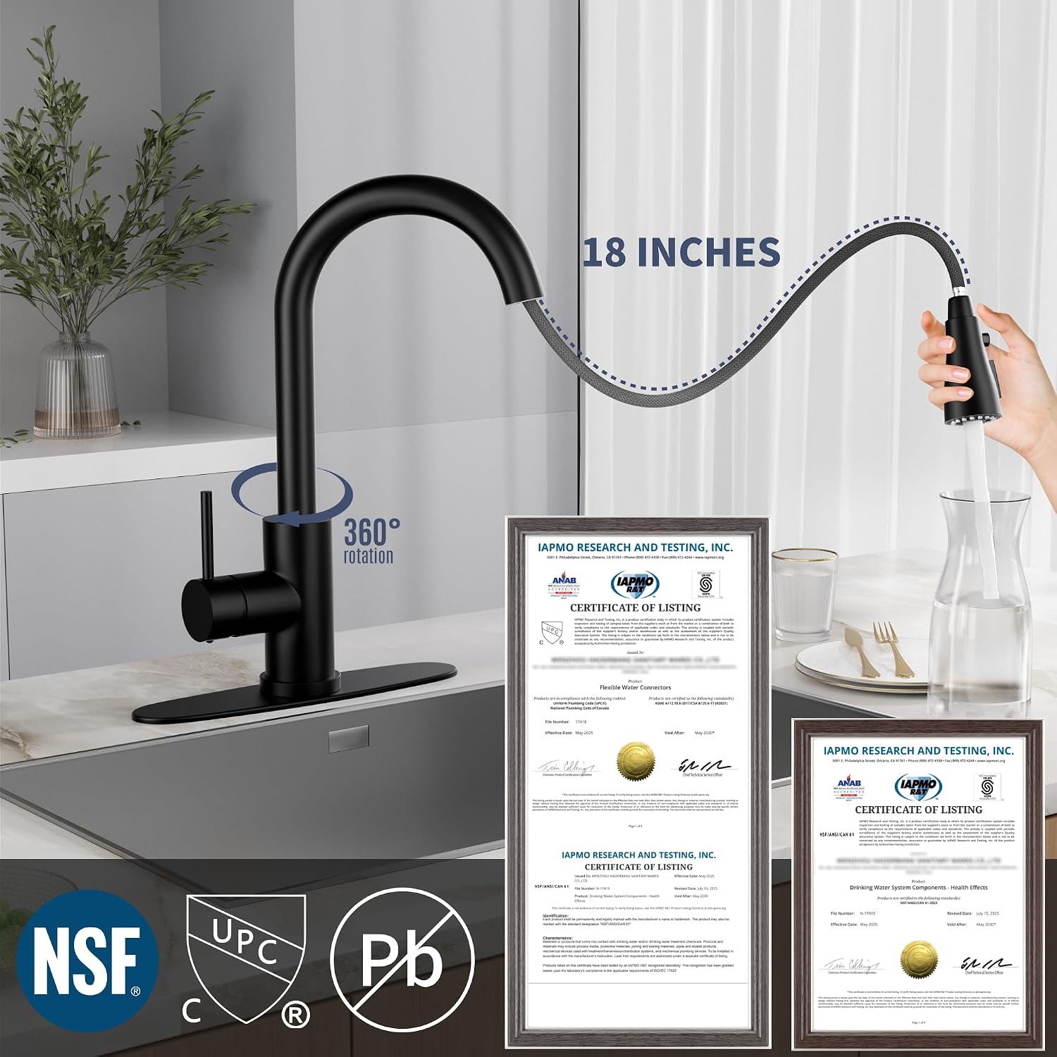Thumbnail 4 de HANGE Kitchen Faucet in Matte Black